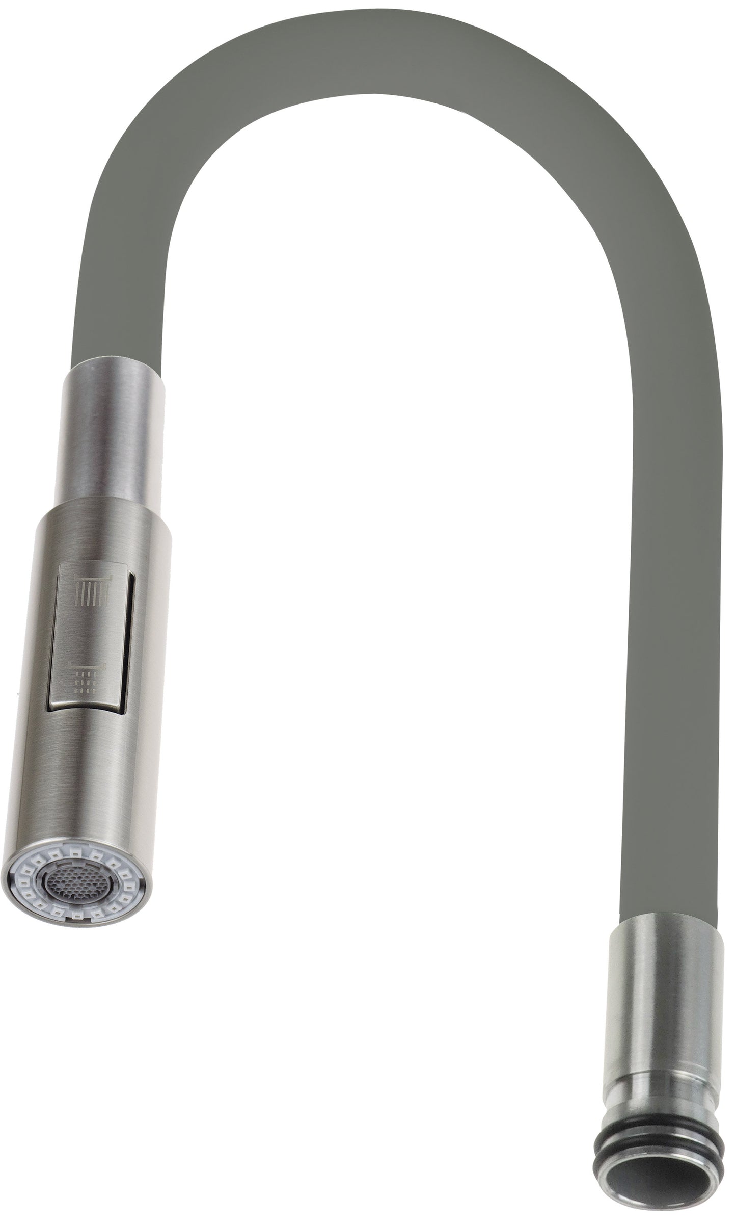 Deante LUNO Auslauf für Küchenarmatur mit Regenstrahl Anthrazit / Stahl gebürstet