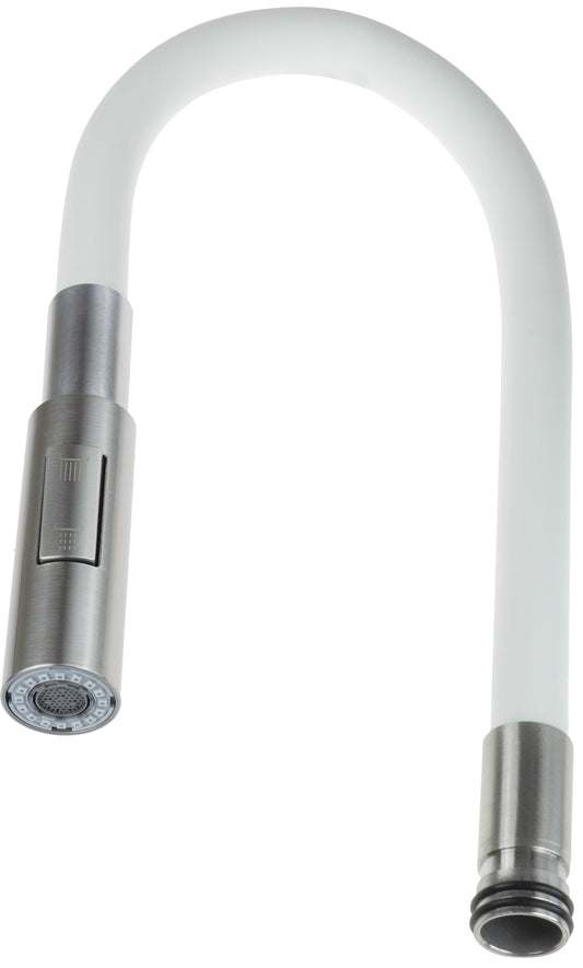 Deante LUNO Auslauf für Küchenarmatur mit Regenstrahl Weiß / Stahl gebürstet