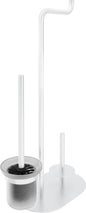 Deante SILIA WC-Bürstengarnitur mit Papierhalter (3-in-1) Weiß