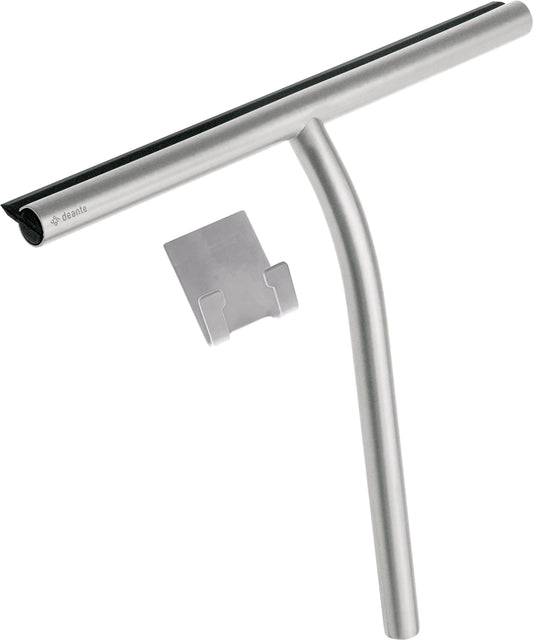 Deante SILIA Design-Duschabzieher mit Halter Stahl gebürstet