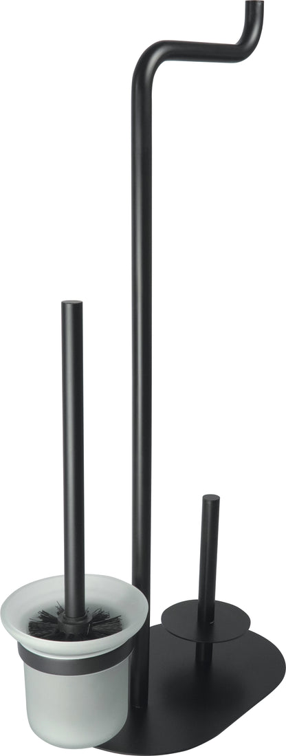Deante SILIA WC-Bürstengarnitur mit Papierhalter (3-in-1) Schwarz