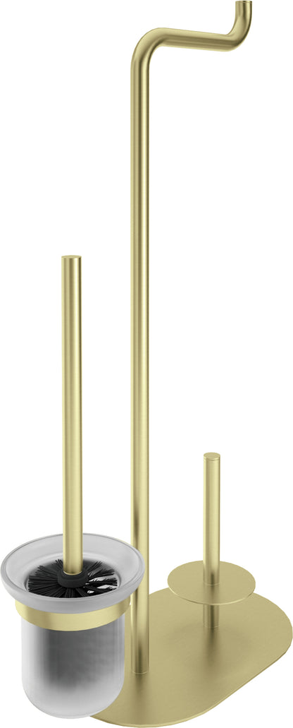 Deante SILIA WC-Bürstengarnitur mit Papierhalter (3-in-1) Gold gebürstet
