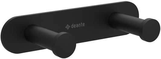 Deante JASMIN Handtuchhaken verdeckte Befestigung doppelt Schwarz