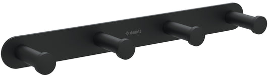 Deante JASMIN Hakenleiste Handtuchhaken Wandhaken vierfach Schwarz