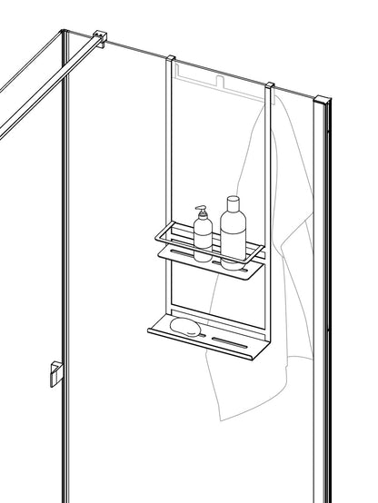 Deante MOKKO-A Ablage Hängeregal für Duschkabine Schwarz