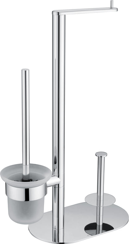 Deante ROUND WC-Bürstengarnitur mit Papierhalter (3-in-1) Chrom