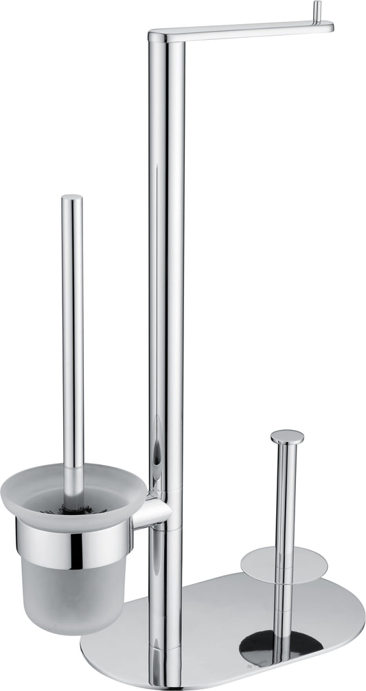 Deante ROUND WC-Bürstengarnitur mit Papierhalter (3-in-1) Chrom