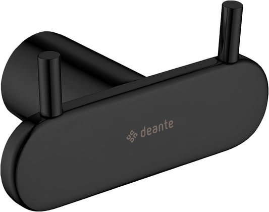 Deante ROUND Handtuchhaken Bademantelhaken doppelt Schwarz