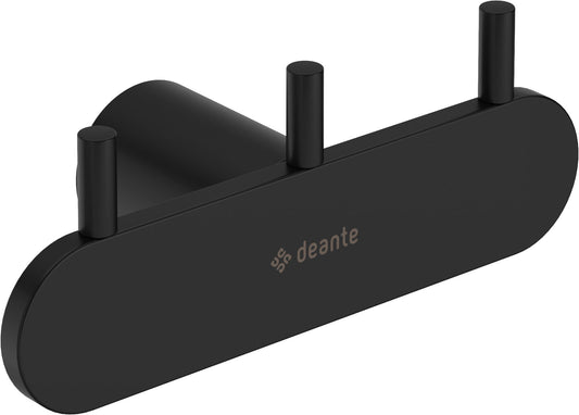 Deante ROUND Handtuchhaken Bademantelhaken dreifach Schwarz