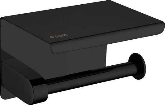 Deante ROUND Design-Toilettenpapierhalter mit Ablage Schwarz