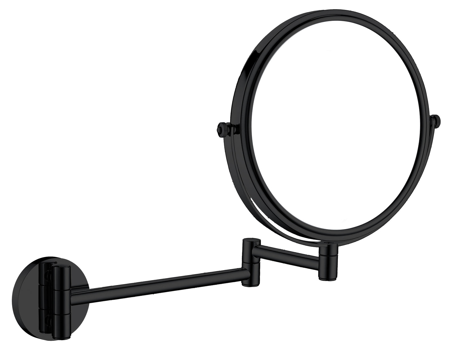 Deante ROUND Kosmetikspiegel mit beweglichem Arm zur Wandmontage Schwarz