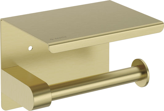 Deante ROUND Design-Toilettenpapierhalter mit Ablage Gold gebürstet