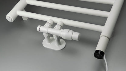 Deante SILIA Thermostatventil für Badheizkörper & Handtuchwärmer links Weiß