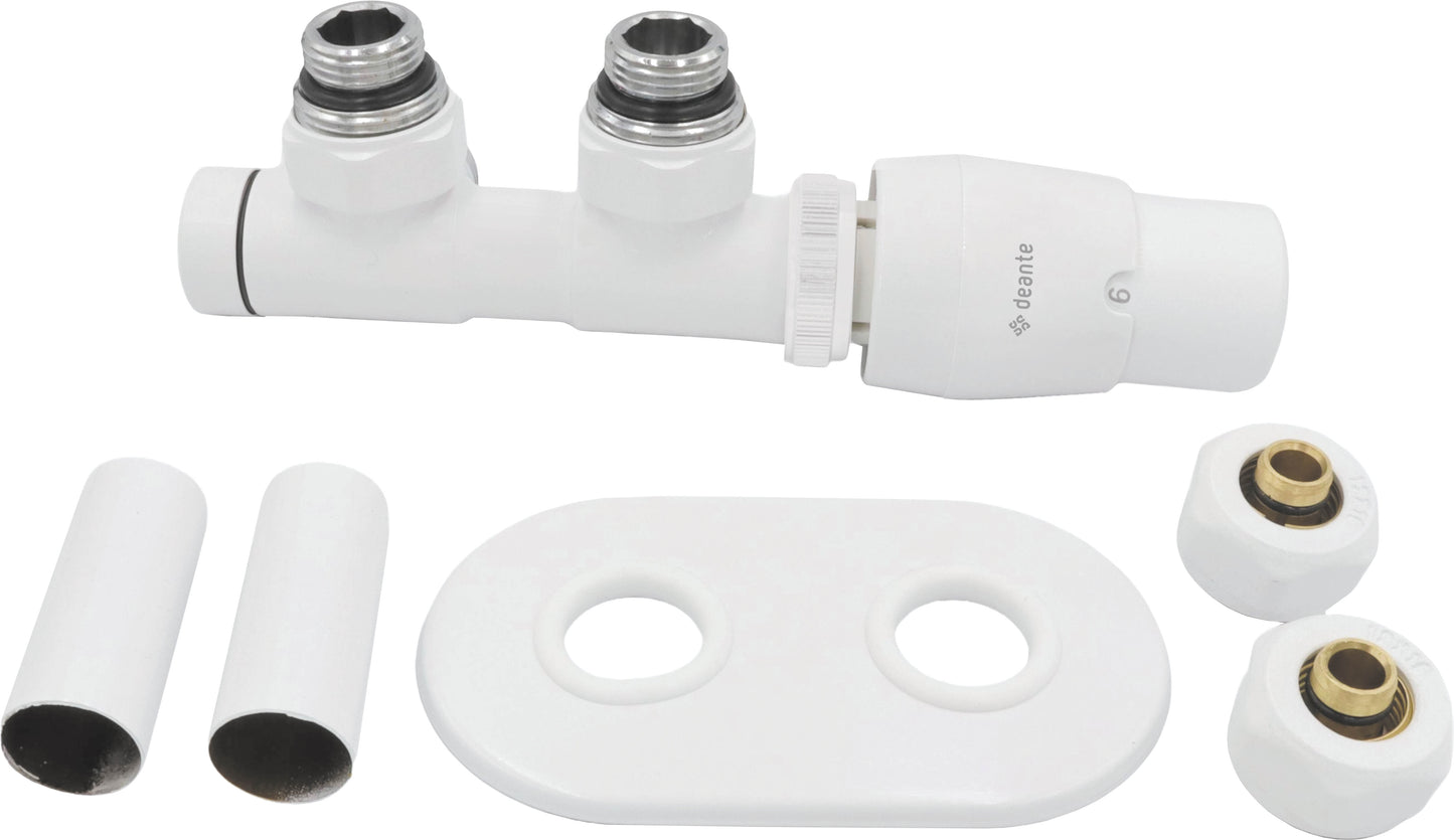 Deante SILIA Thermostatventil für Badheizkörper & Handtuchwärmer rechts Weiß