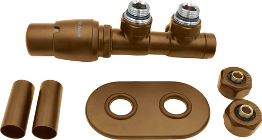 Deante SILIA Thermostatventil für Badheizkörper & Handtuchwärmer links Braun matt