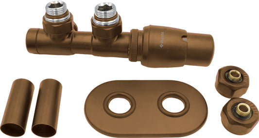 Deante SILIA Thermostatventil für Badheizkörper & Handtuchwärmer rechts Braun matt