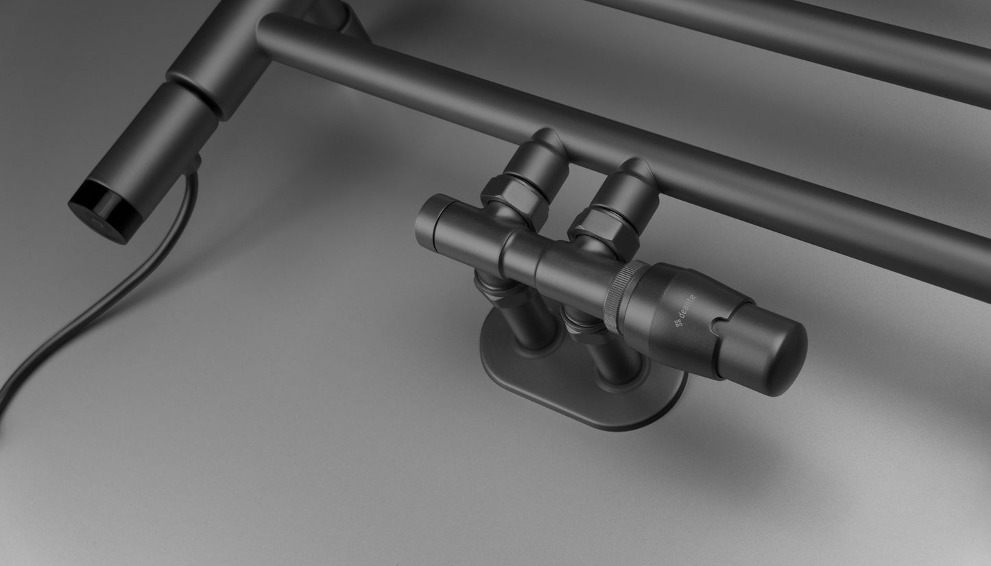 Deante SILIA Badheizkörper Handtuchwärmer Höhe 121 cm Titanium matt