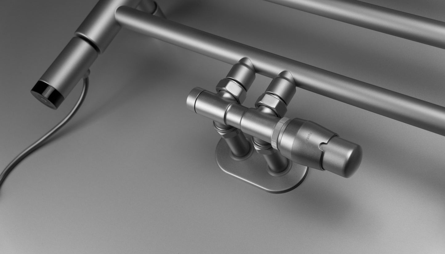 Deante SILIA Badheizkörper Handtuchwärmer Höhe 121 cm Stahl matt