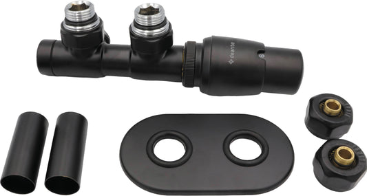 Deante SILIA Thermostatventil für Badheizkörper & Handtuchwärmer rechts Schwarz