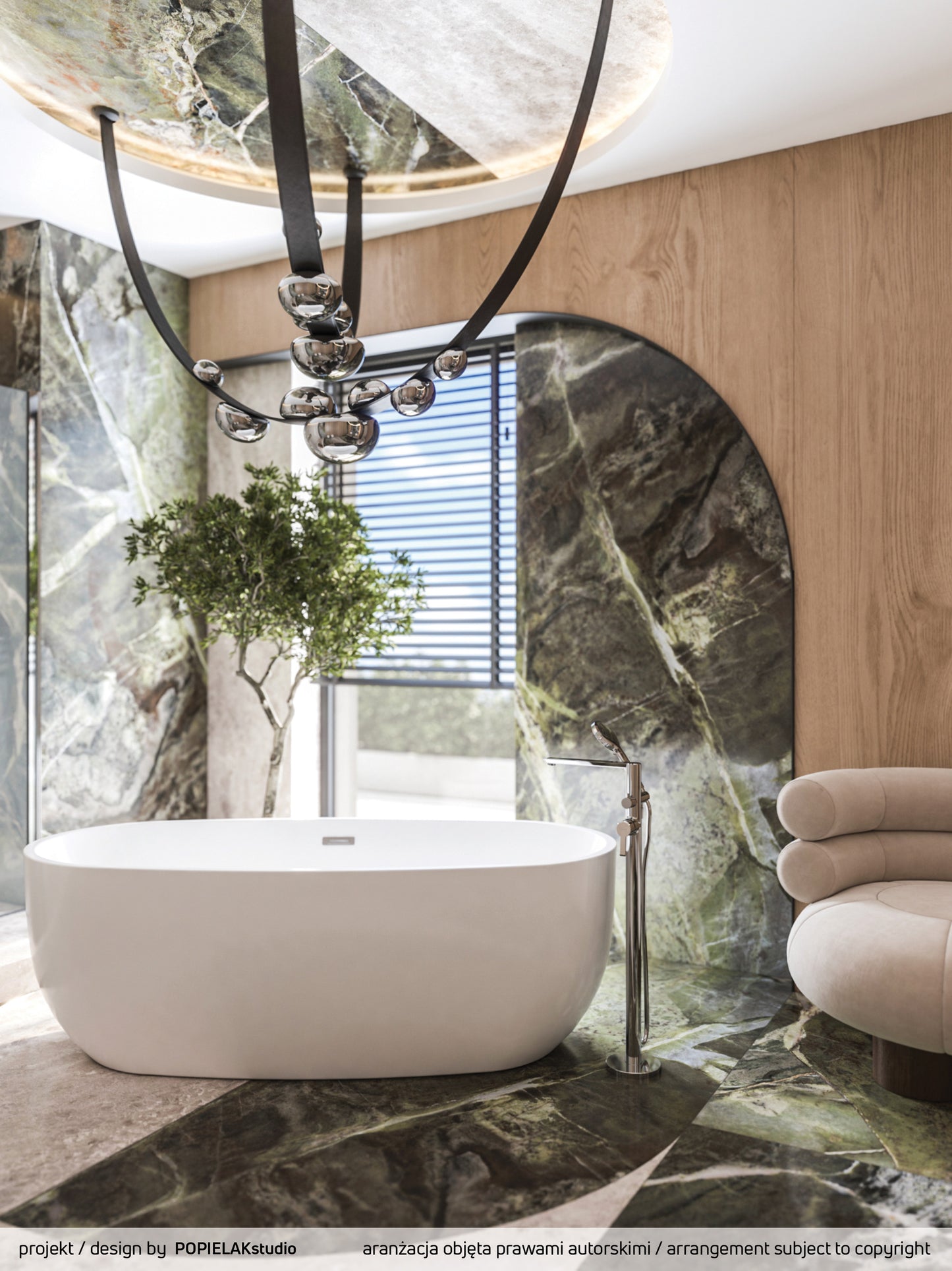 Deante ALPINIA Acryl-Badewanne freistehend oval 170 cm Weiß