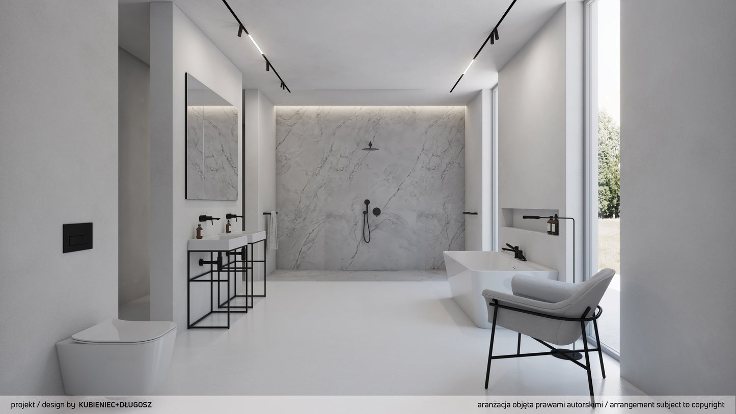 Deante HIACYNT Acryl-Badewanne Wand-/freistehend rechteckig 160 cm Weiß