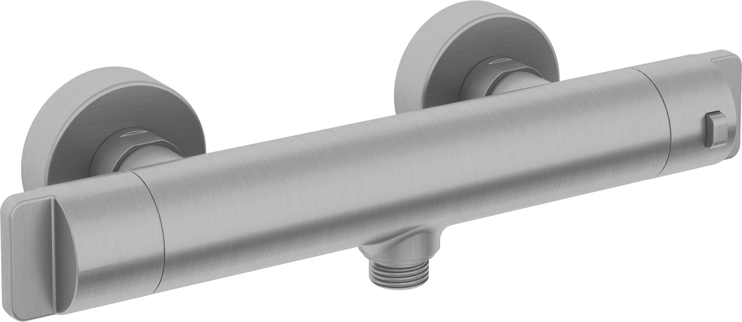 Deante THERM Duscharmatur mit Thermostat 38 °C Sperre Stahl gebürstet