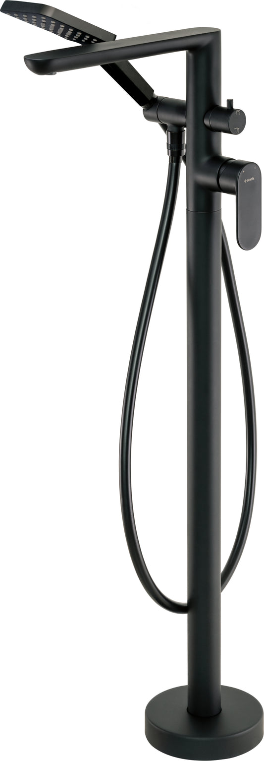 Deante ALPINIA Wannenarmatur freistehend mit Duschset Schwarz