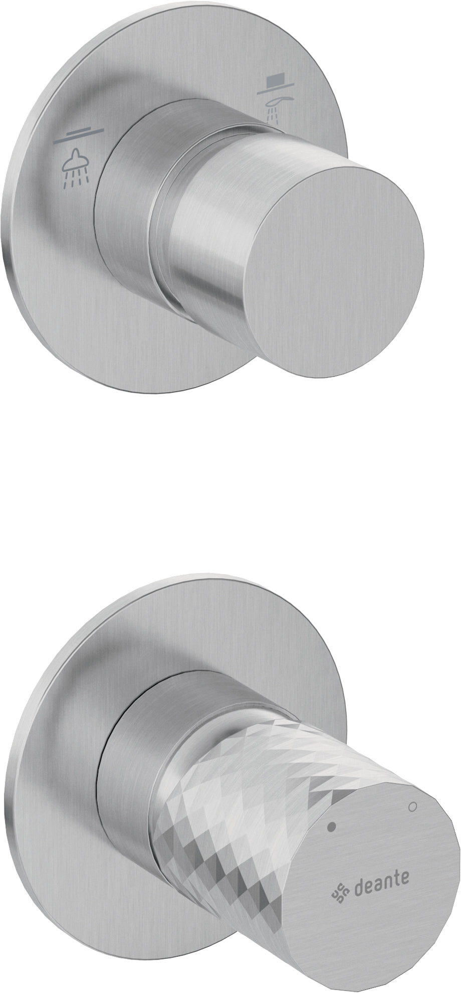 Deante SILIA HEXA 2-Wege Duscharmatur Unterputz Stahl gebürstet