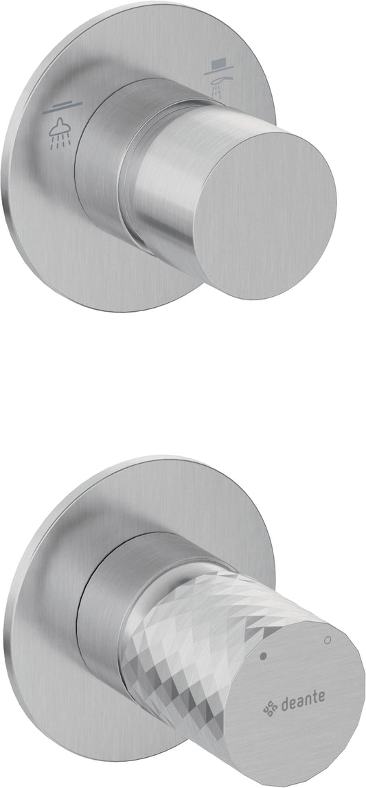 Deante SILIA HEXA 2-Wege Duscharmatur Unterputz Stahl gebürstet