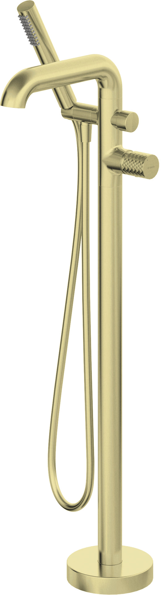 Deante SILIA HEXA Wannenarmatur bodenstehend mit Handbrause Gold gebürstet