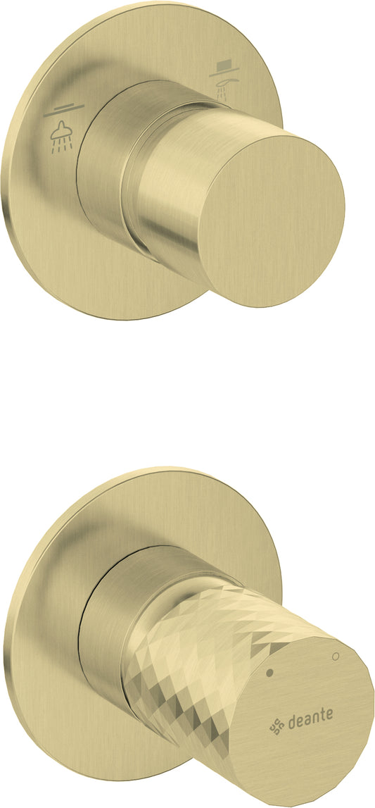 Deante SILIA HEXA 2-Wege Duscharmatur Unterputz Gold gebürstet
