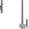 Deante MOMI hohe Spültischarmatur mit ausziehbarer Brause (2 Funktionen) Chrom