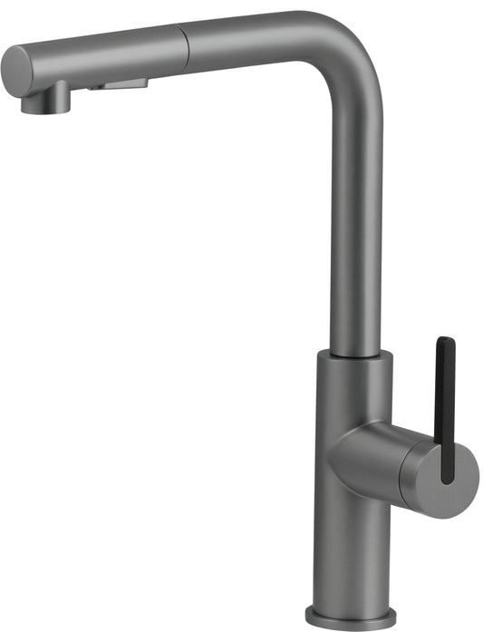 Deante MOMI Spültischarmatur mit ausziehbarer Brause (2 Funktionen) Titanium