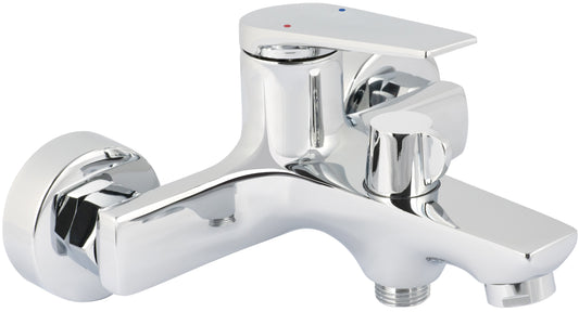 Deante IVO Aufputz-Wannenarmatur mit Einhebelmischer und Umschalter Chrom