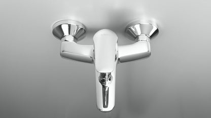 Deante BORO Aufputz-Wannenarmatur mit Mischer und Umschalter Chrom