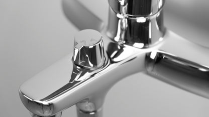 Deante BORO Aufputz-Wannenarmatur mit Mischer und Umschalter Chrom