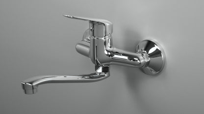 Deante BORO Aufputz-Waschtischarmatur mit schwenkbarem Auslauf Chrom