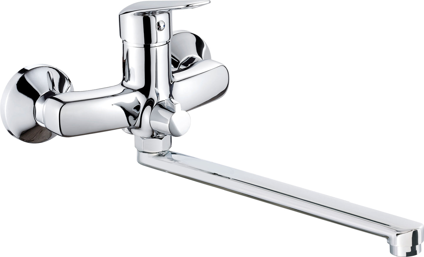 Deante BORO Aufputz-Waschtischarmatur mit langem Auslauf und Schlauchanschluss Chrom