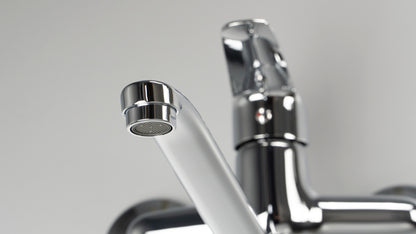 Deante BORO Küchenarmatur Wandarmatur mit schwenkbarem Auslauf Chrom