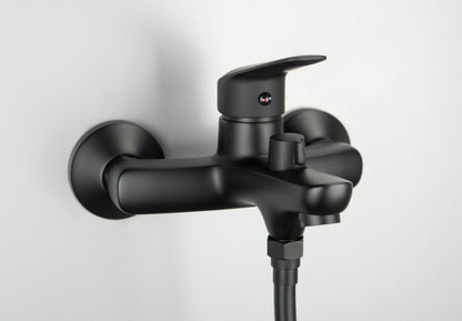 Deante BORO Aufputz-Wannenarmatur mit Mischer und Umschalter Schwarz