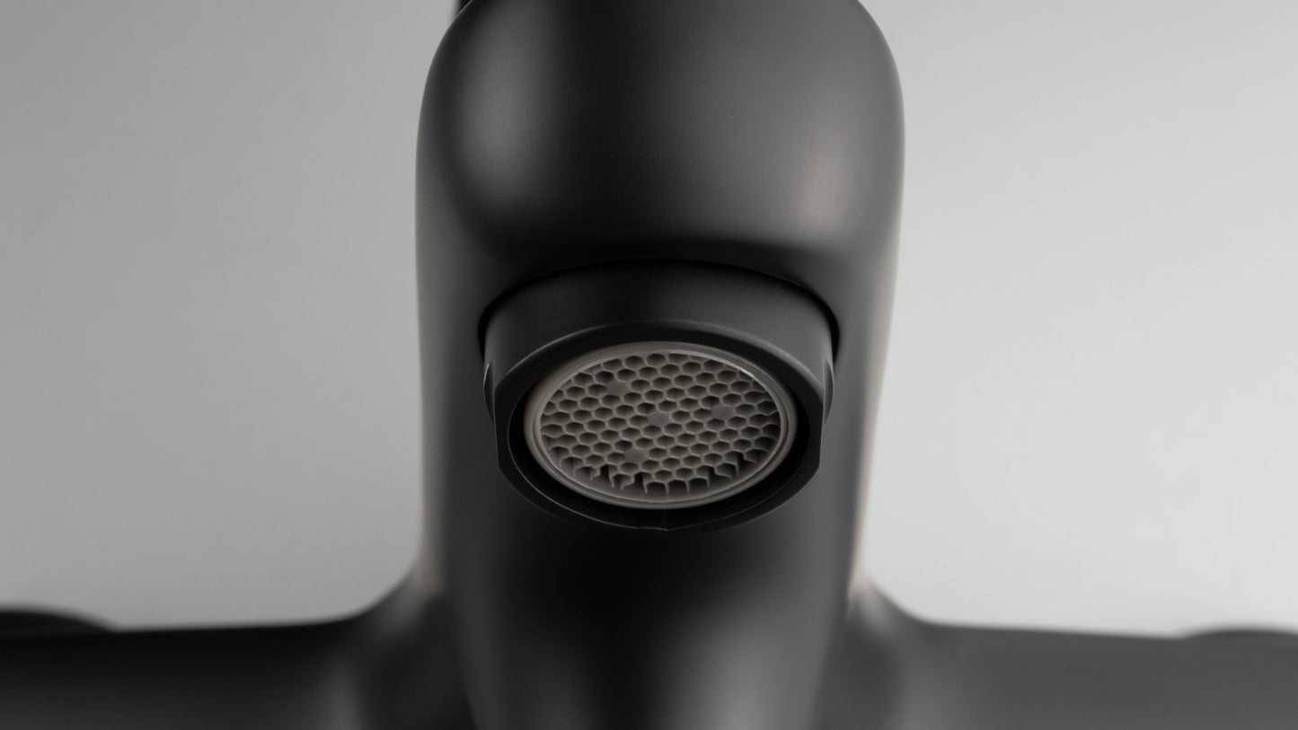 Deante BORO Aufputz-Wannenarmatur mit Mischer und Umschalter Schwarz