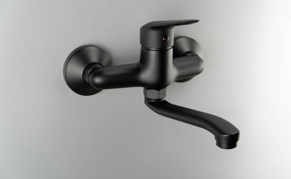 Deante BORO Aufputz-Waschtischarmatur mit schwenkbarem Auslauf Schwarz