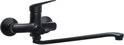 Deante BORO Aufputz-Waschtischarmatur mit langem Auslauf und Schlauchanschluss Schwarz