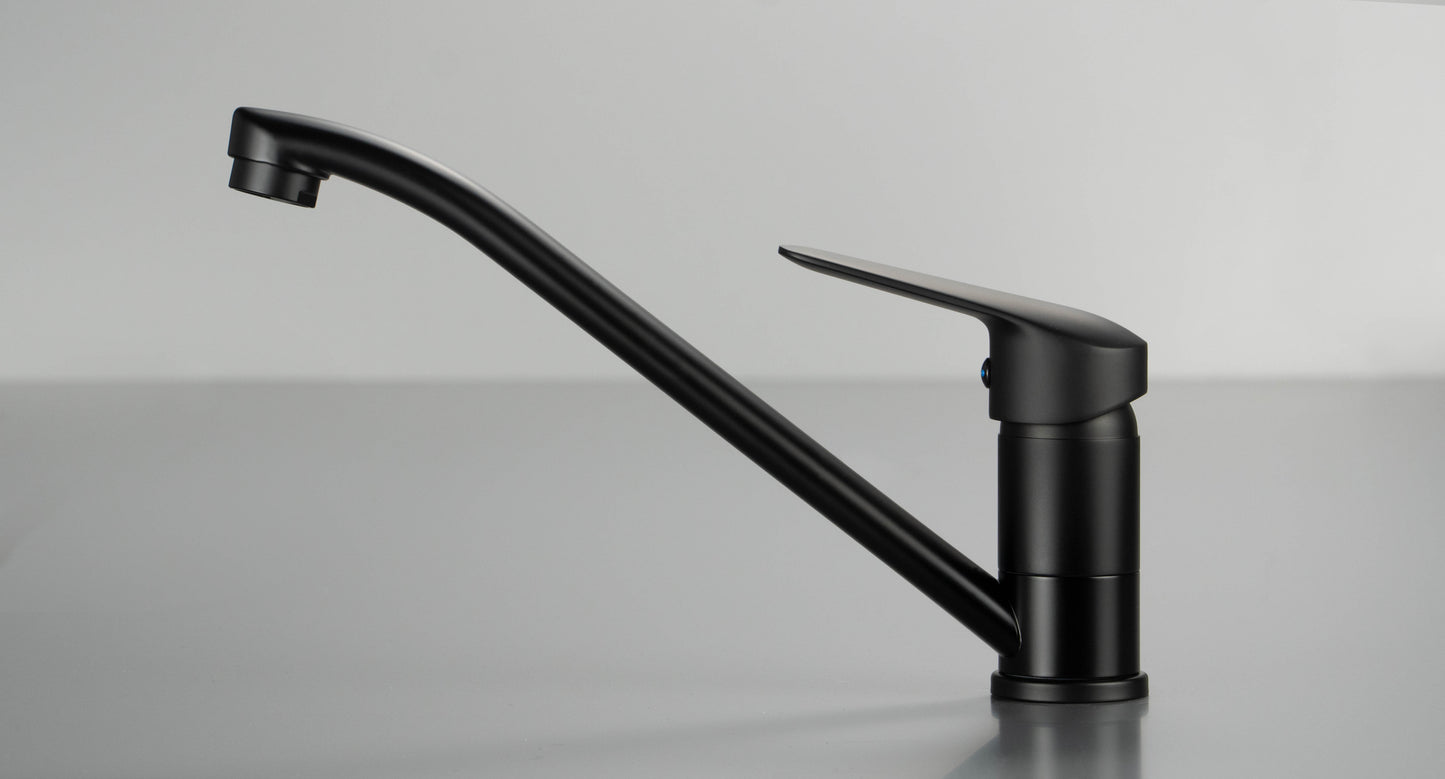 Deante BORO Küchen-Wasserhahn Einhebel-Spültischarmatur Schwarz