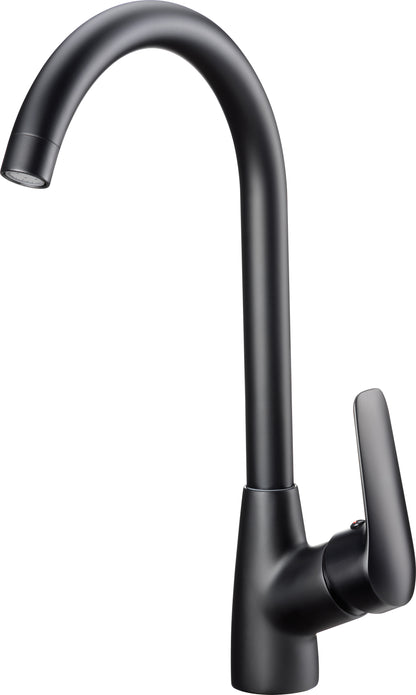 Deante BORO Küchen-Wasserhahn Einhebel-Spültischarmatur hoher Auslauf Schwarz