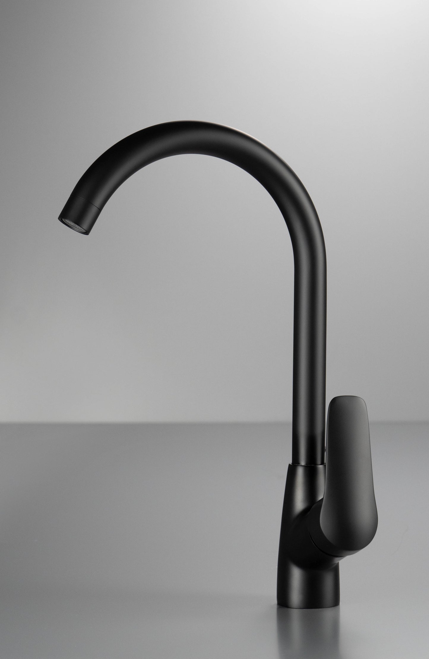 Deante BORO Küchen-Wasserhahn Einhebel-Spültischarmatur hoher Auslauf Schwarz