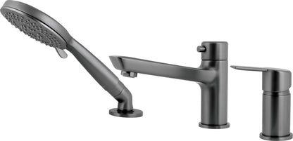 Deante ARNIKA 3-Loch Design-Wannenrandarmatur Titanium