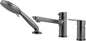 Deante ARNIKA 3-Loch Design-Wannenrandarmatur Titanium