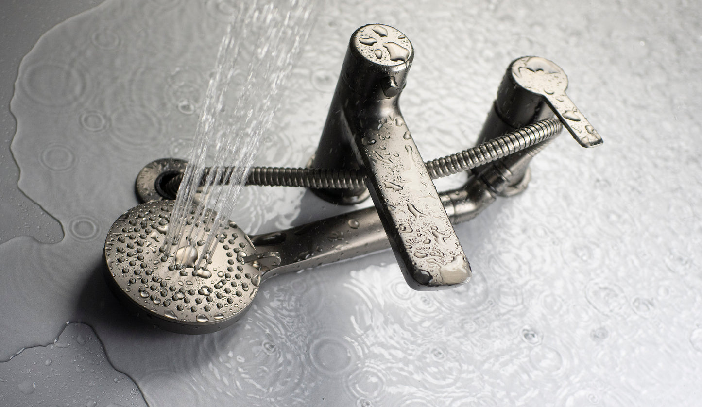 Deante ARNIKA 3-Loch Design-Wannenrandarmatur Titanium