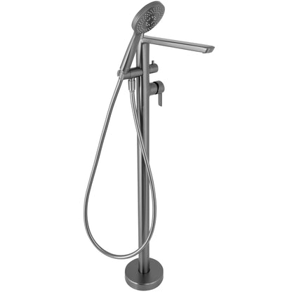 Deante ARNIKA Wannenarmatur freistehend mit Brausegarnitur Titanium